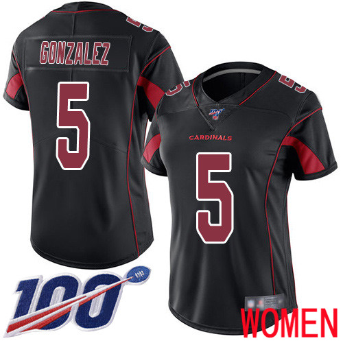 Arizona Cardinals Limited Black Women Zane Gonzalez Jersey NFL Football #5 100th Season Rush Vapor Untouchable->women nfl jersey->Women Jersey